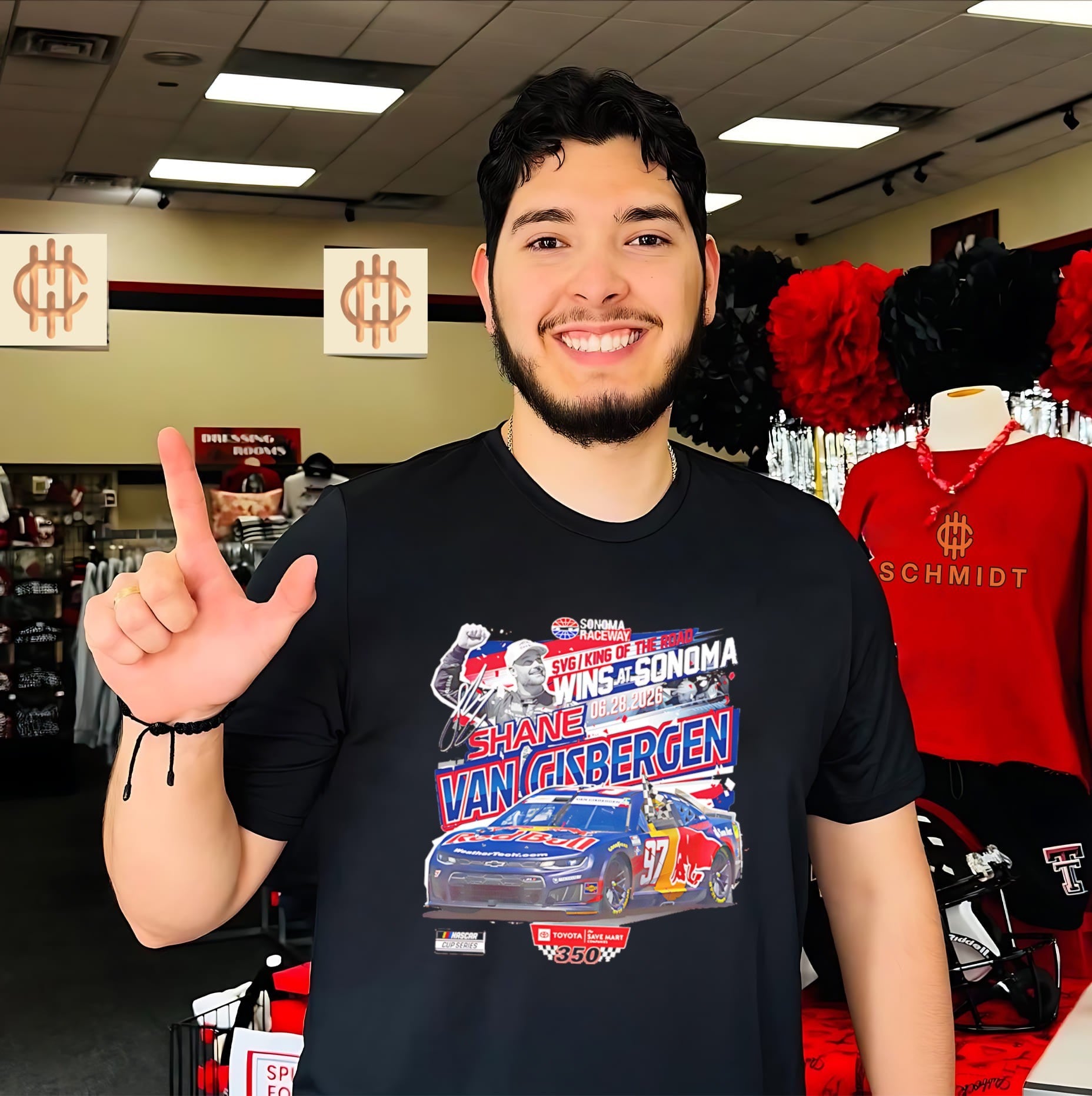 Shane van Gisbergen 2026 Toyota Save Mart 350 Winner Trackhouse Racing shirt