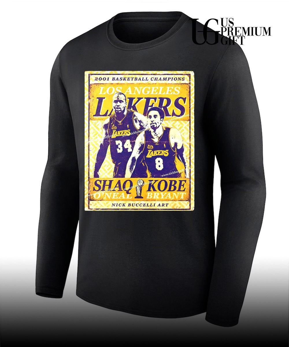 Shaquille O’Neal and Kobe Bryant Los Angeles Lakers 2001 NBA Champions shirt