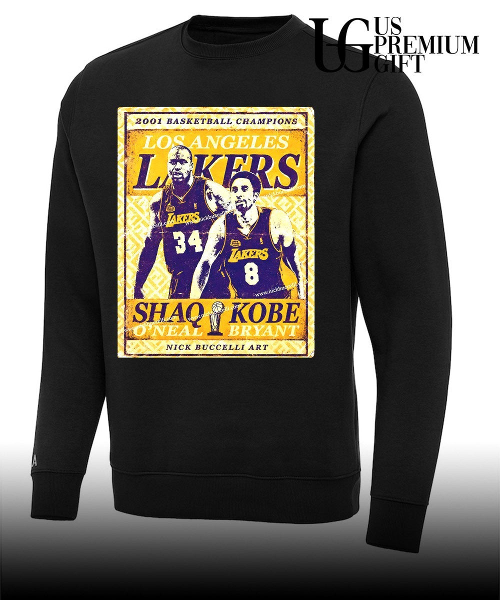 Shaquille O’Neal and Kobe Bryant Los Angeles Lakers 2001 NBA Champions shirt