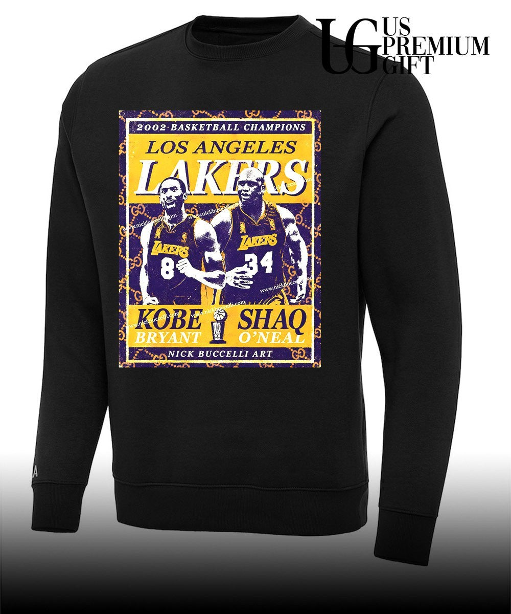 Shaquille O’Neal and Kobe Bryant Los Angeles Lakers 2002 NBA Champions shirt
