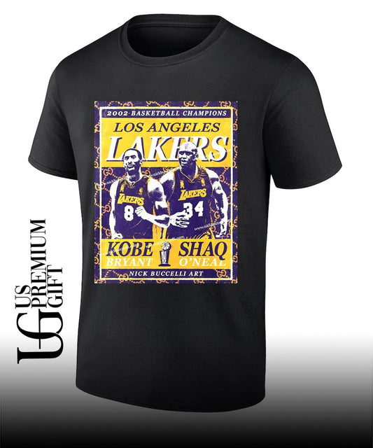 Shaquille O’Neal and Kobe Bryant Los Angeles Lakers 2002 NBA Champions shirt