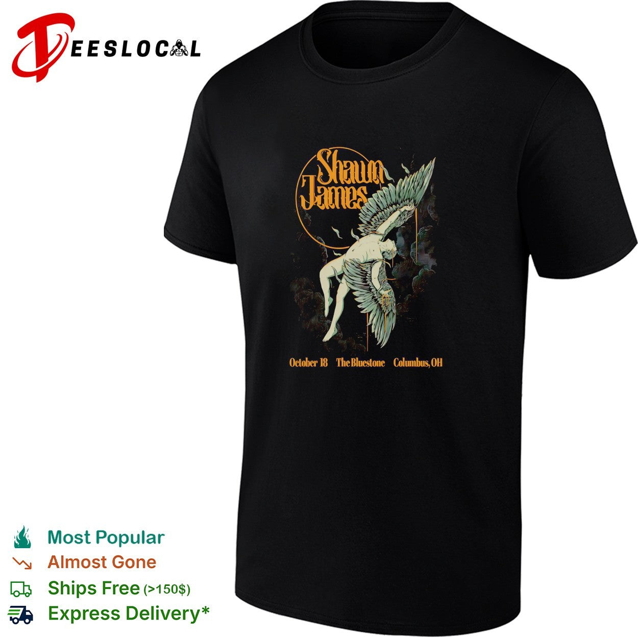 Shawn James the Bluestone Columbus Ohio tour shirt