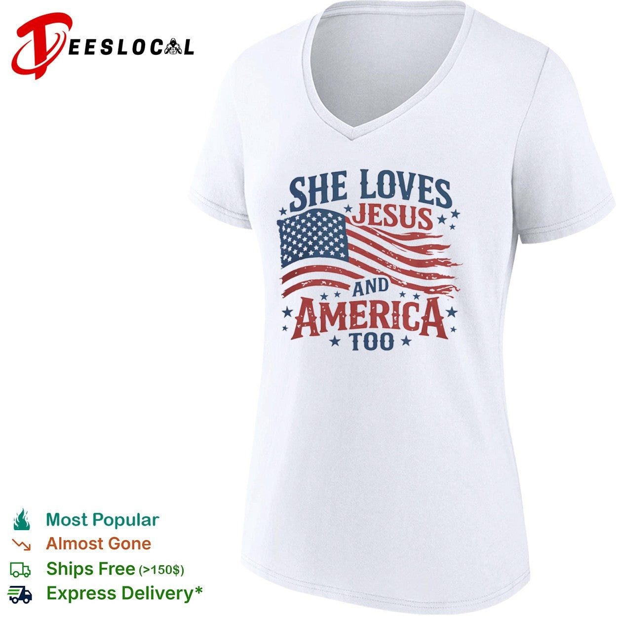 She Loves Jesus and America Too shirt
