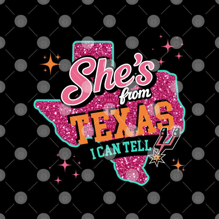 She’s From Texas I Can Tell San Antonio Spurs T Shirt