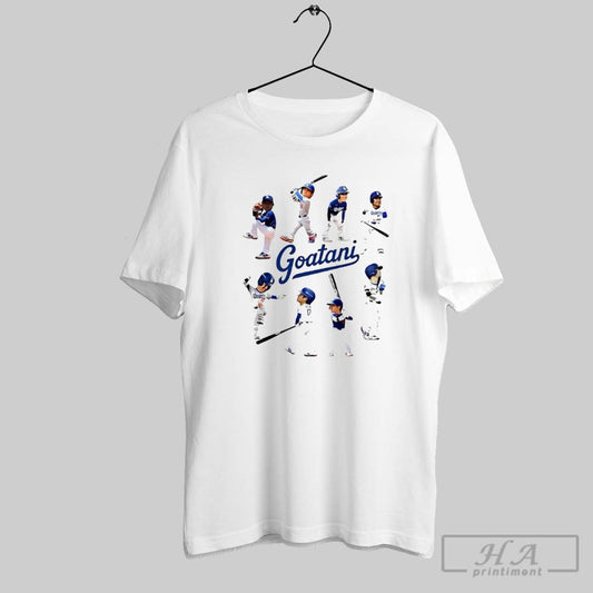 Shohei Ohtani Goatani Los Angeles Dodgers Baseball Player Mini Collage Shirta