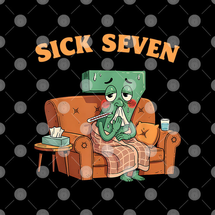 Sick Seven 67 Halloween Costume Fun Wordplay Design T Shirt