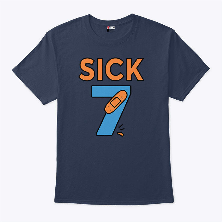 Sick Seven Meme Six Seven Fun Wordplay T Shirt