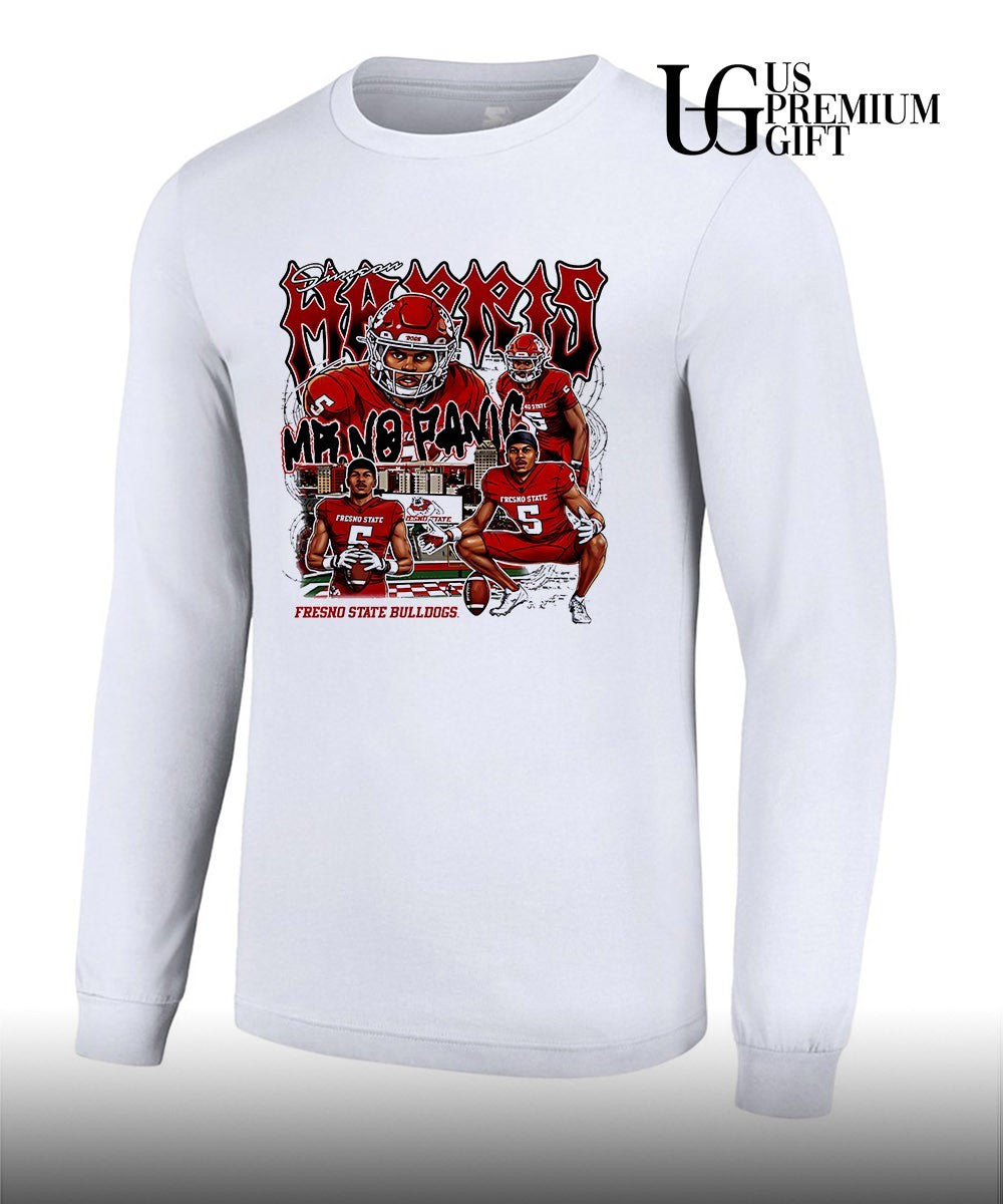 Simeon Harris Fresno State Bulldogs Mr No Panic graphic shirt