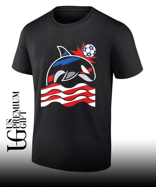 Simply Wild Whale Stars and Stripes Soccer shirt