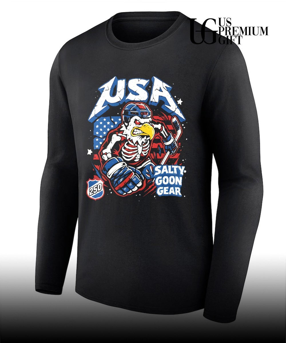 Skeleton Eagle USA 250 Salty Goon Gear shirt