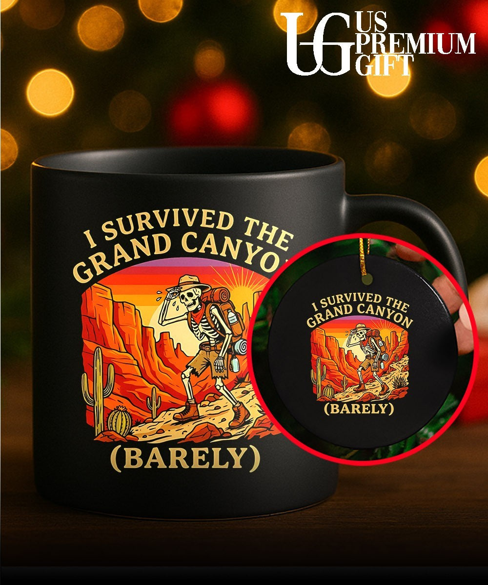 Skeleton I survived the Grand Canyon Barely shirt