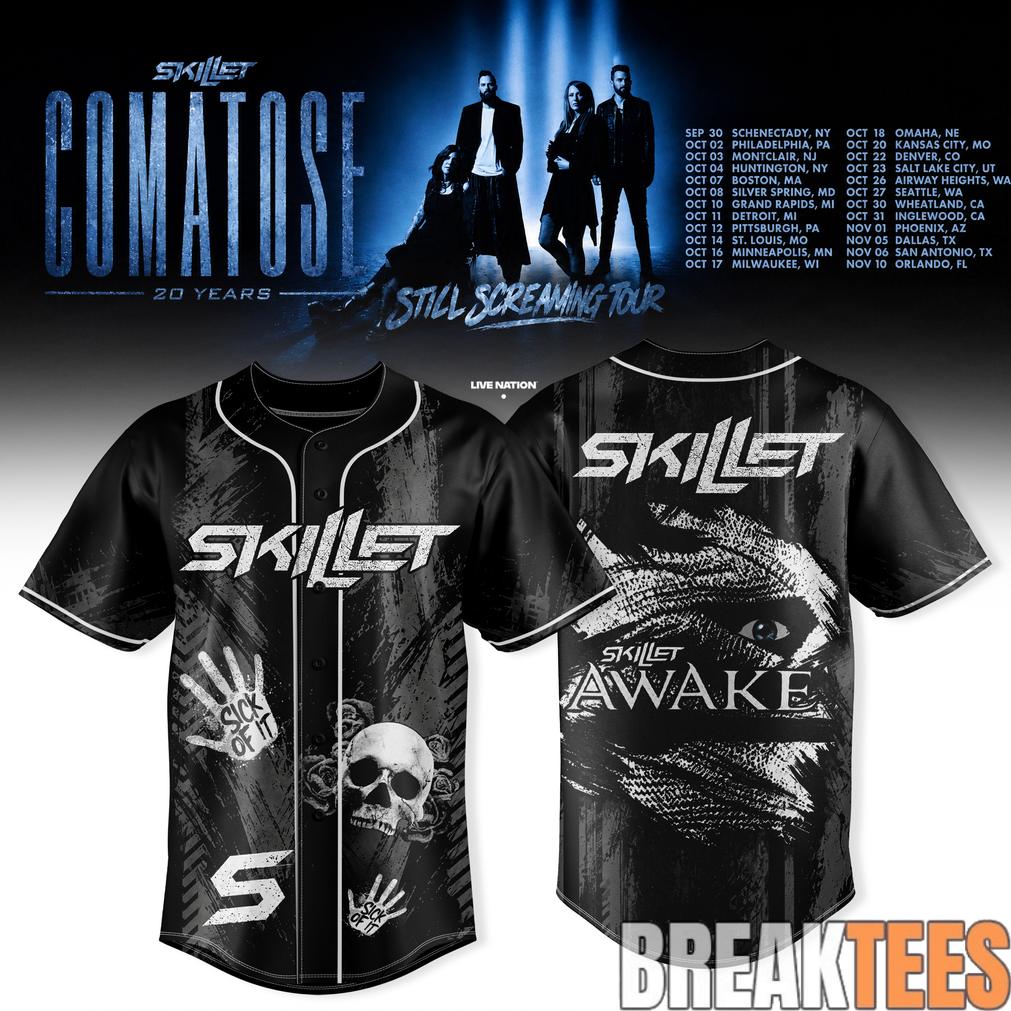 Skillet “Comatose 20 Years“ Special Baseball Jersey