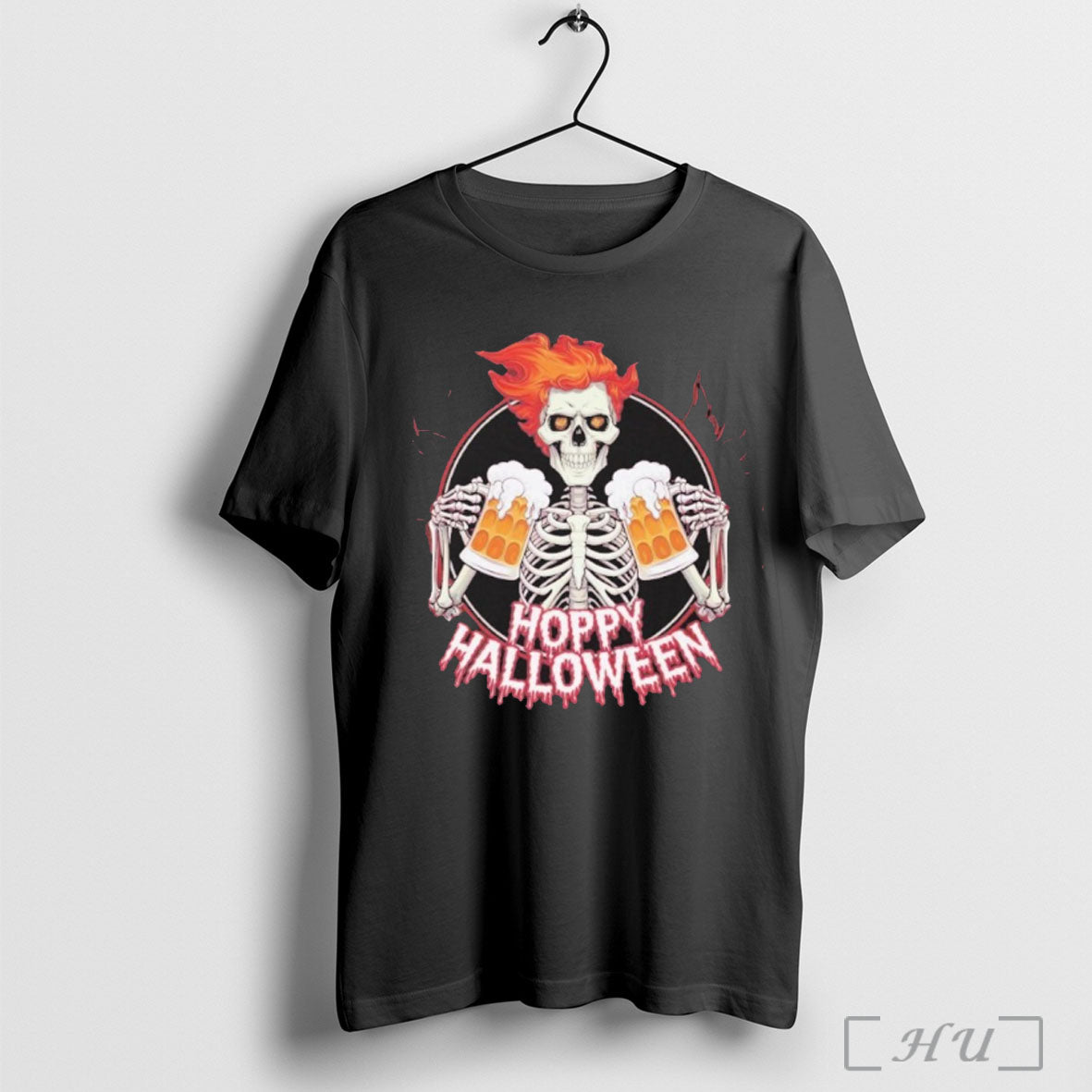 Skull Hoppy Halloween T Shirt