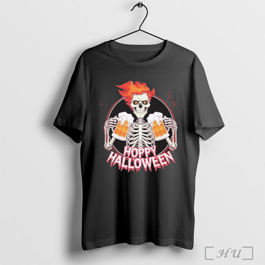 Skull Hoppy Halloween T Shirt