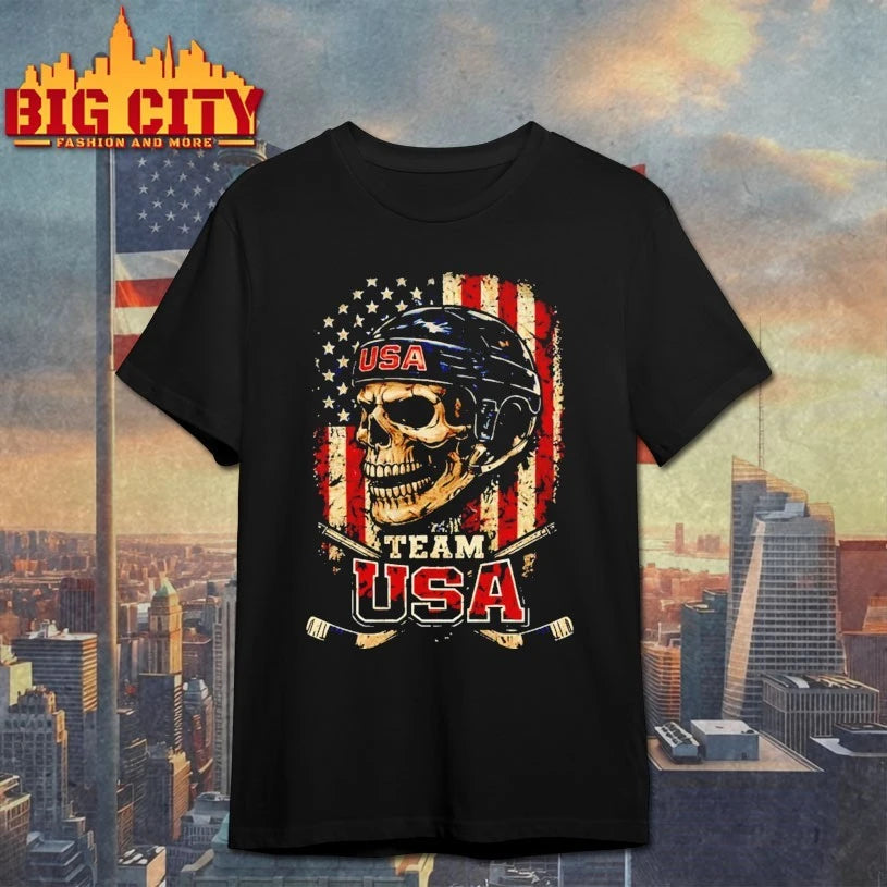 Skull Usa Hockey olympic 2026 T-shirt