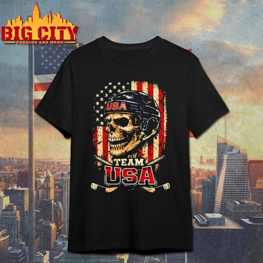 Skull Usa Hockey olympic 2026 T-shirt