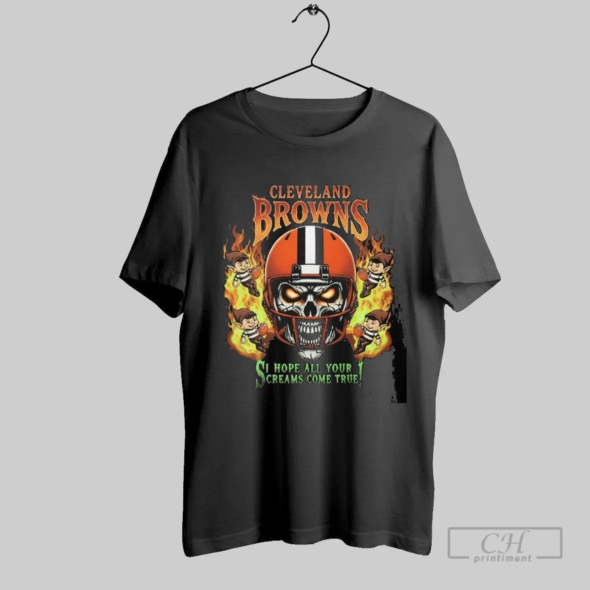 Skull X Cleveland Browns I Hope All Your Dreams Come True - clothing by TeeHivey.com