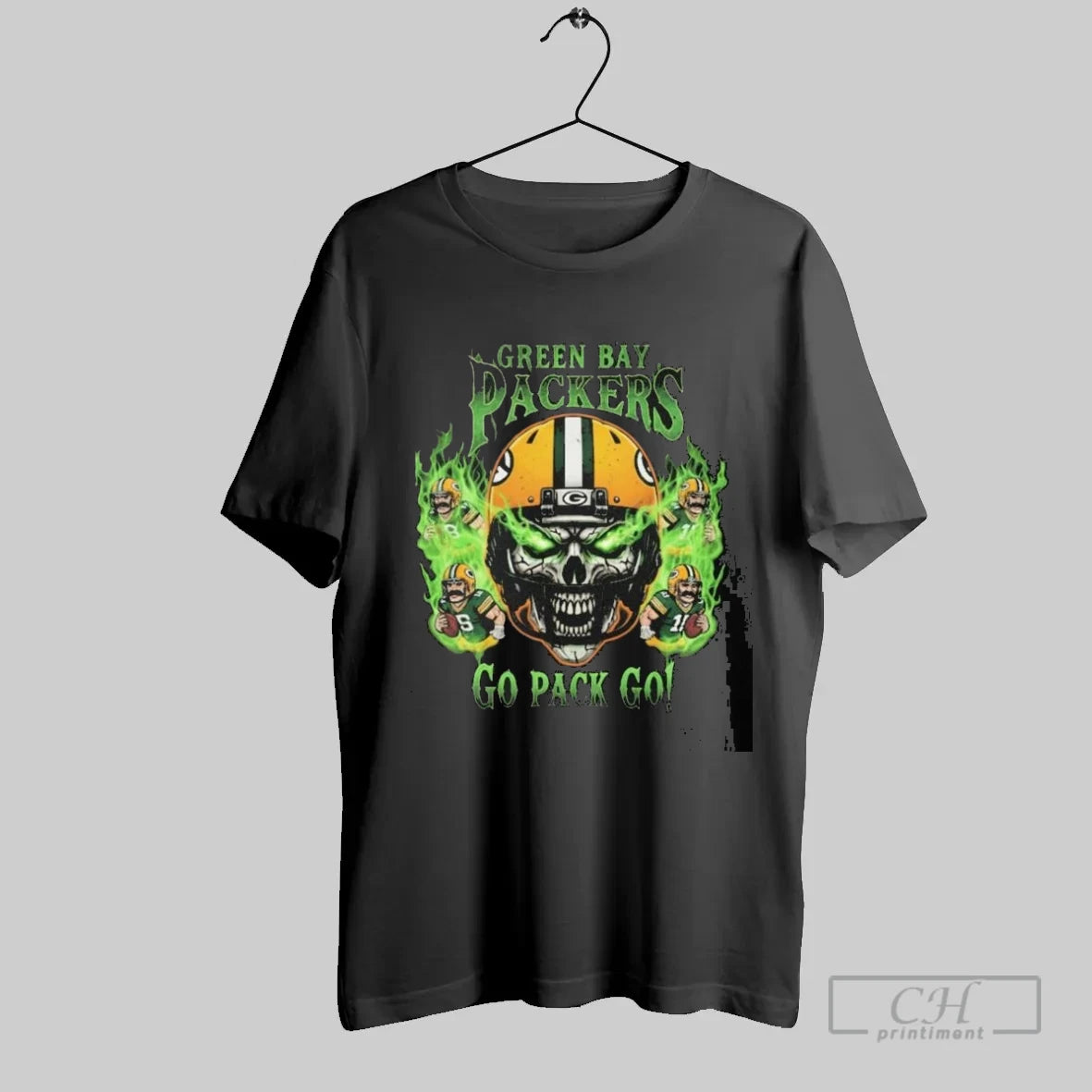 Skull X Green Bay Packers Go Pack Go - clothing by TeeHivey.com