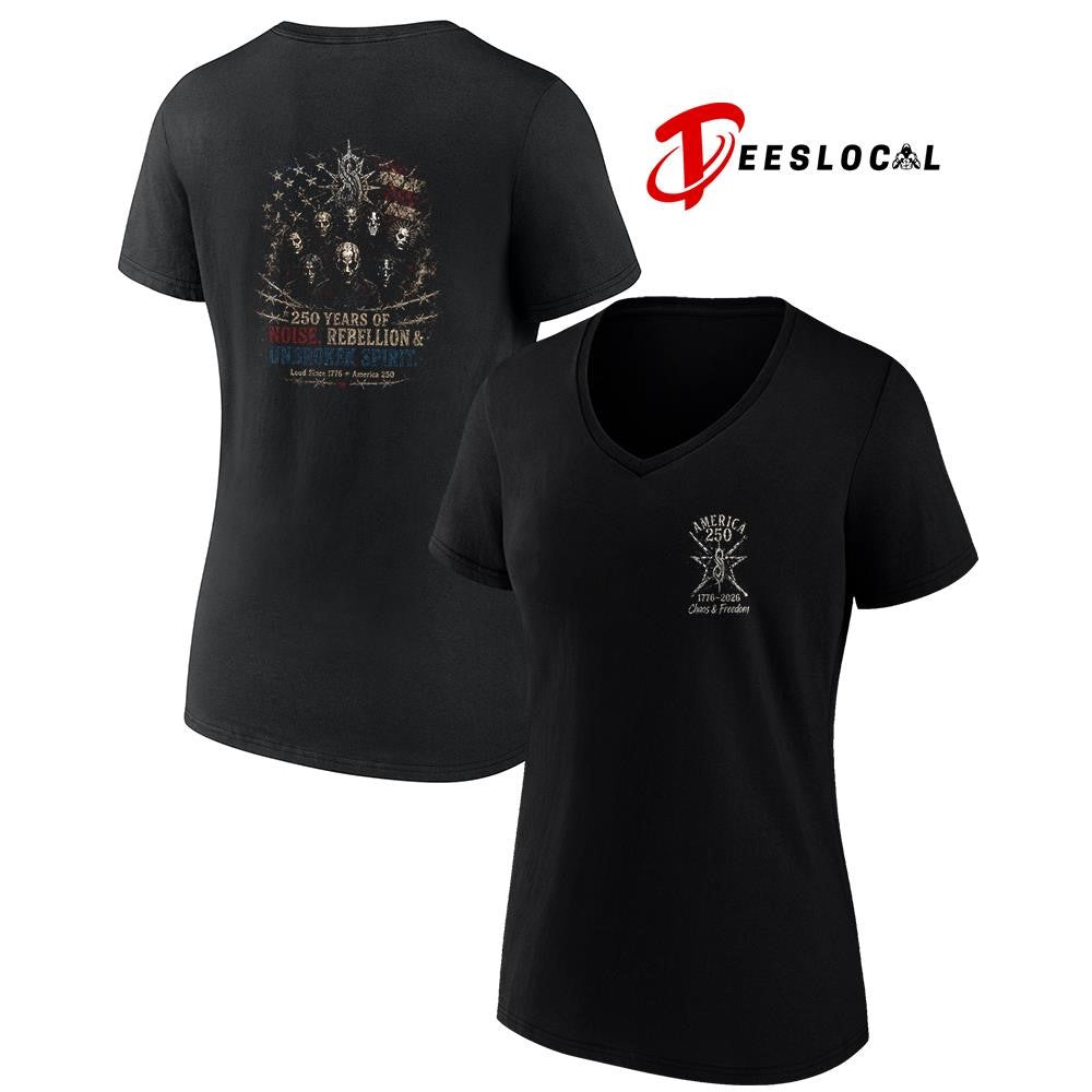 Slipknot America 250 chaos and freedom 250 years of noise rebellion and unbroken spirit shirt