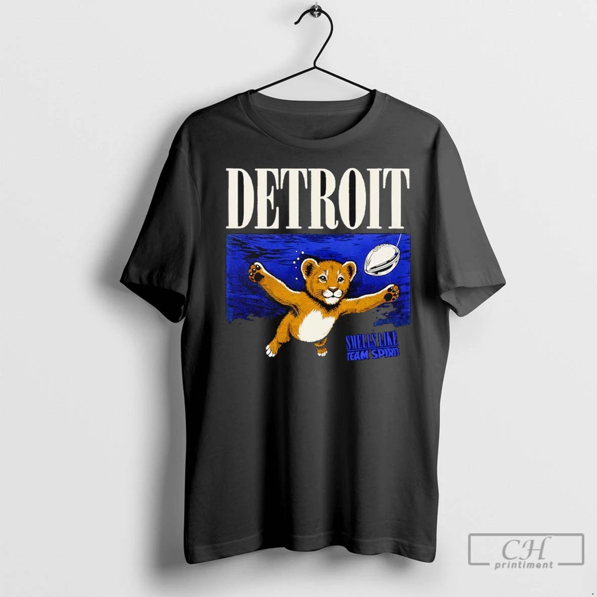 Smells Like Team Spirit Detroit Lions Football T Shirts