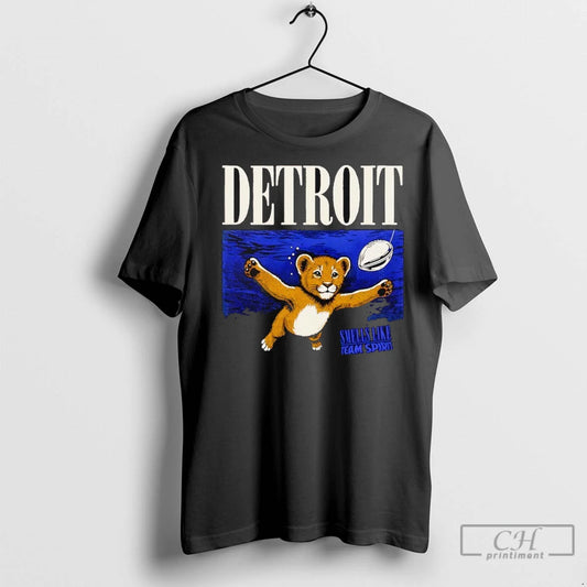 Smells Like Team Spirit Detroit Lions Football T Shirts