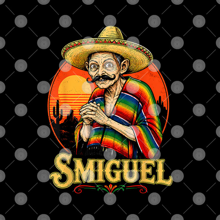 Smiguel Mexican Sombrero Mexican Culture Mashup T Shirt