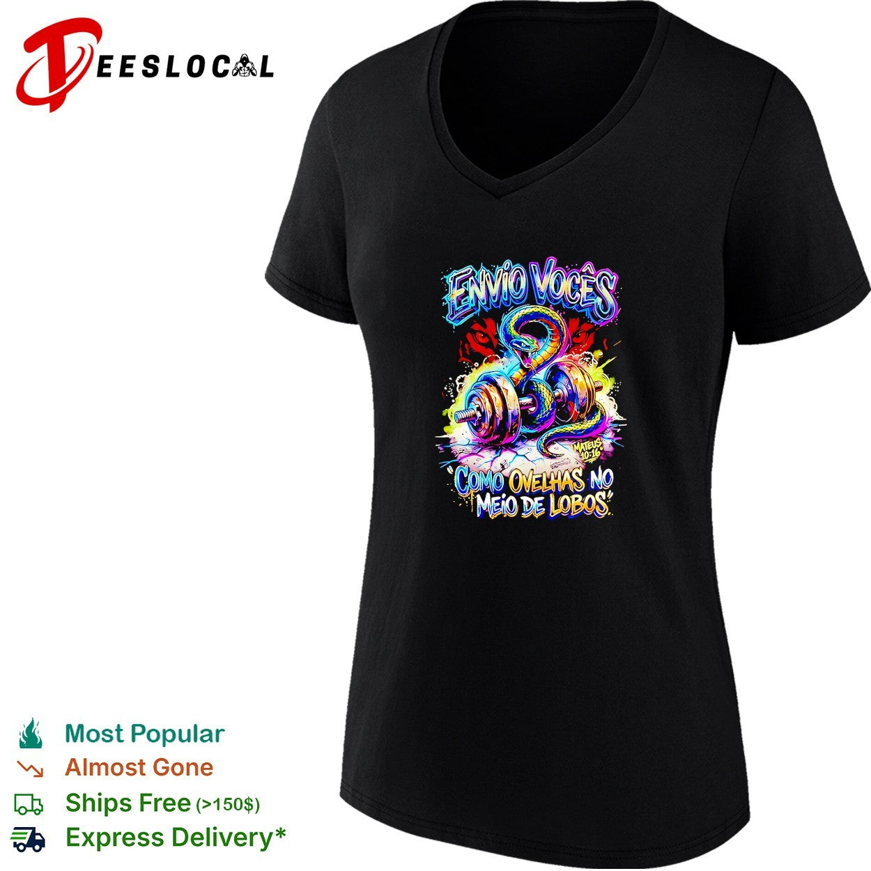 Snake Envio Vocês Como Ovelhas no Meio de Lobos Mateus 10 16 graffiti style shirt