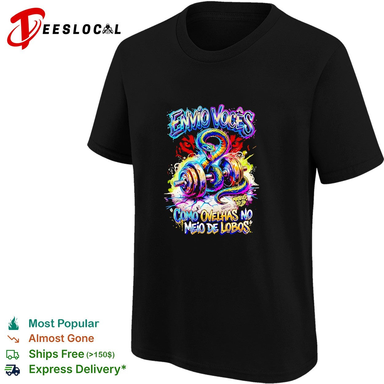 Snake Envio Vocês Como Ovelhas no Meio de Lobos Mateus 10 16 graffiti style shirt