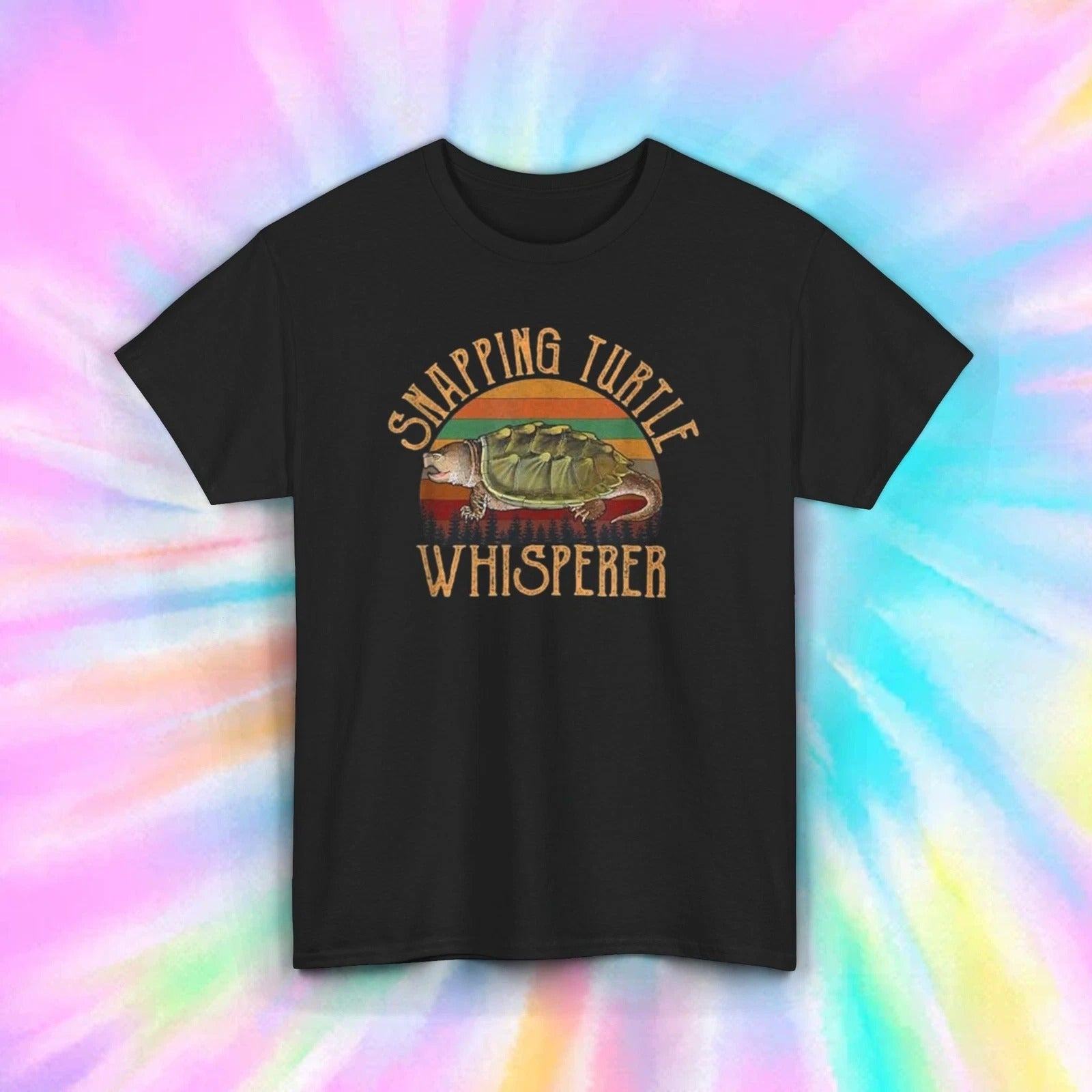 Snapping Turtle Whisperer T-Shirt Funny Animal Graphic Retro Tee S-5XL