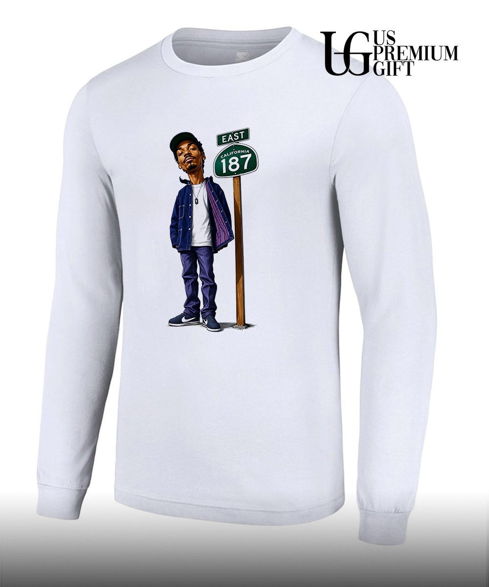 Snoop Dogg California 187 East Street Sign caricature shirt