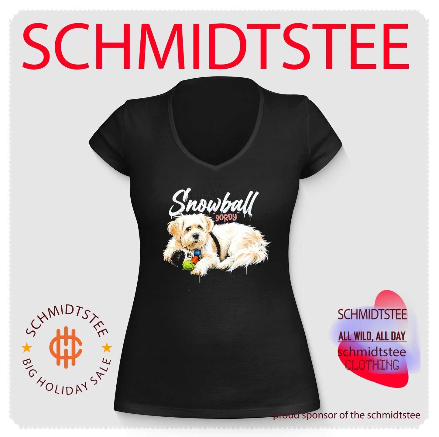 Snowball Gordy Dog Portrait shirt