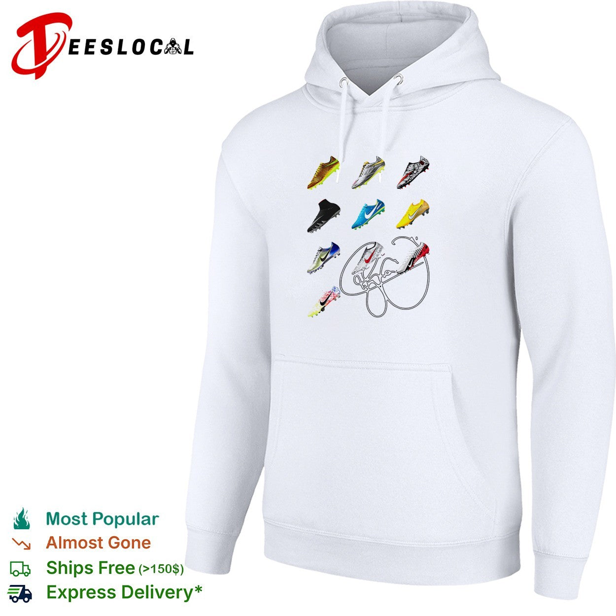 Soccer cleats collage signature shirt