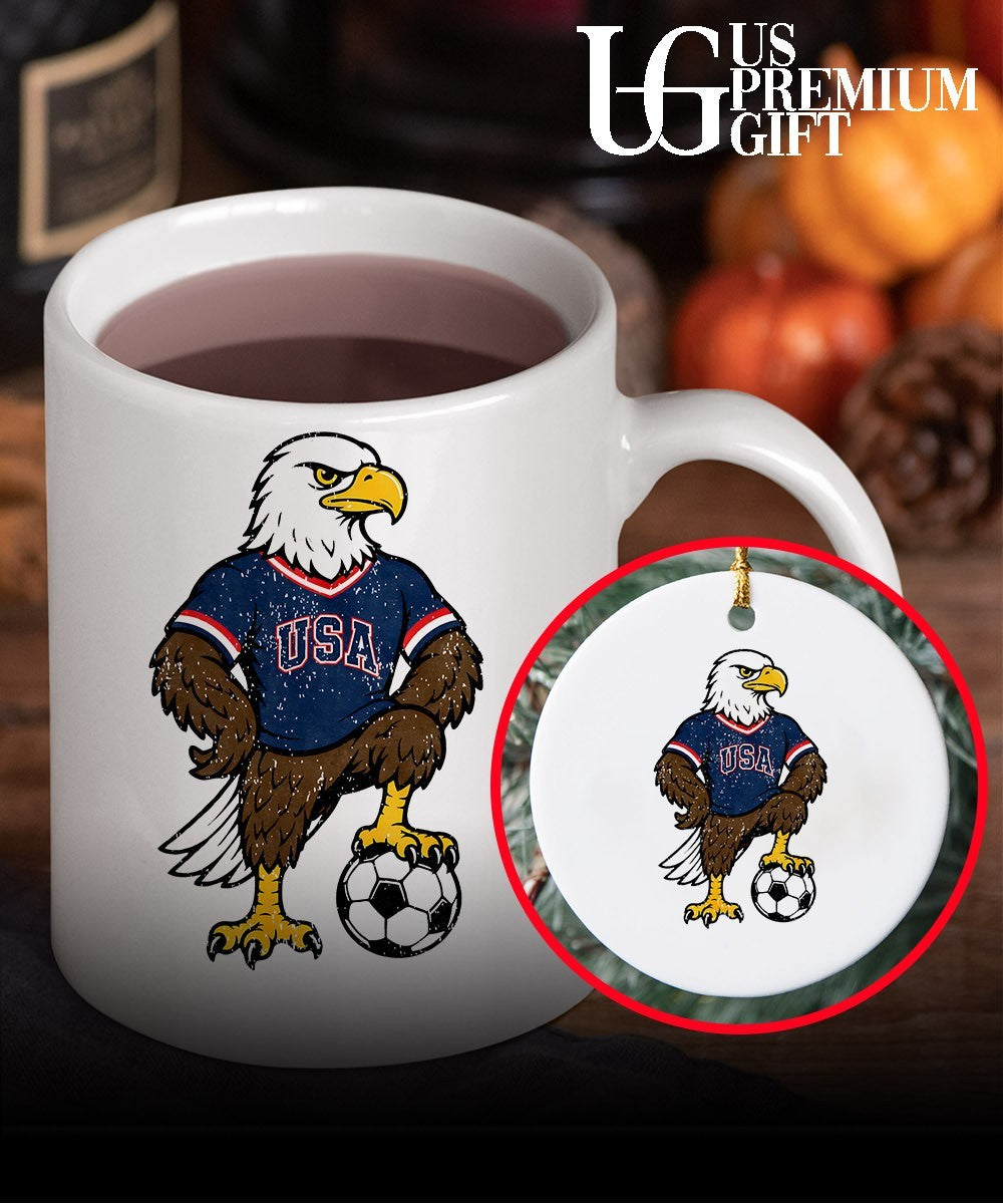 Soccer mascot Bald Eagle USA Team shirt