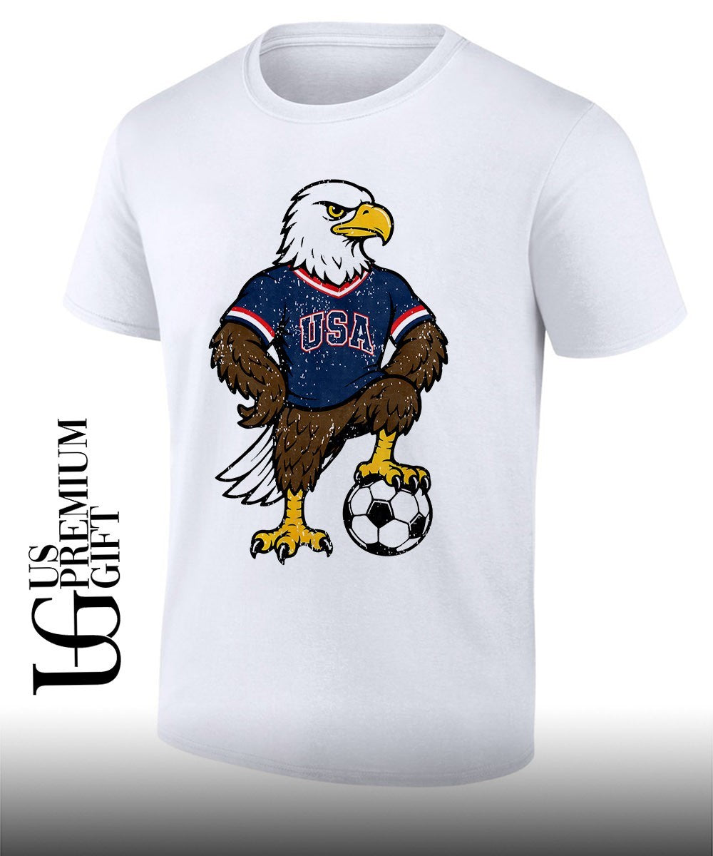 Soccer mascot Bald Eagle USA Team shirt