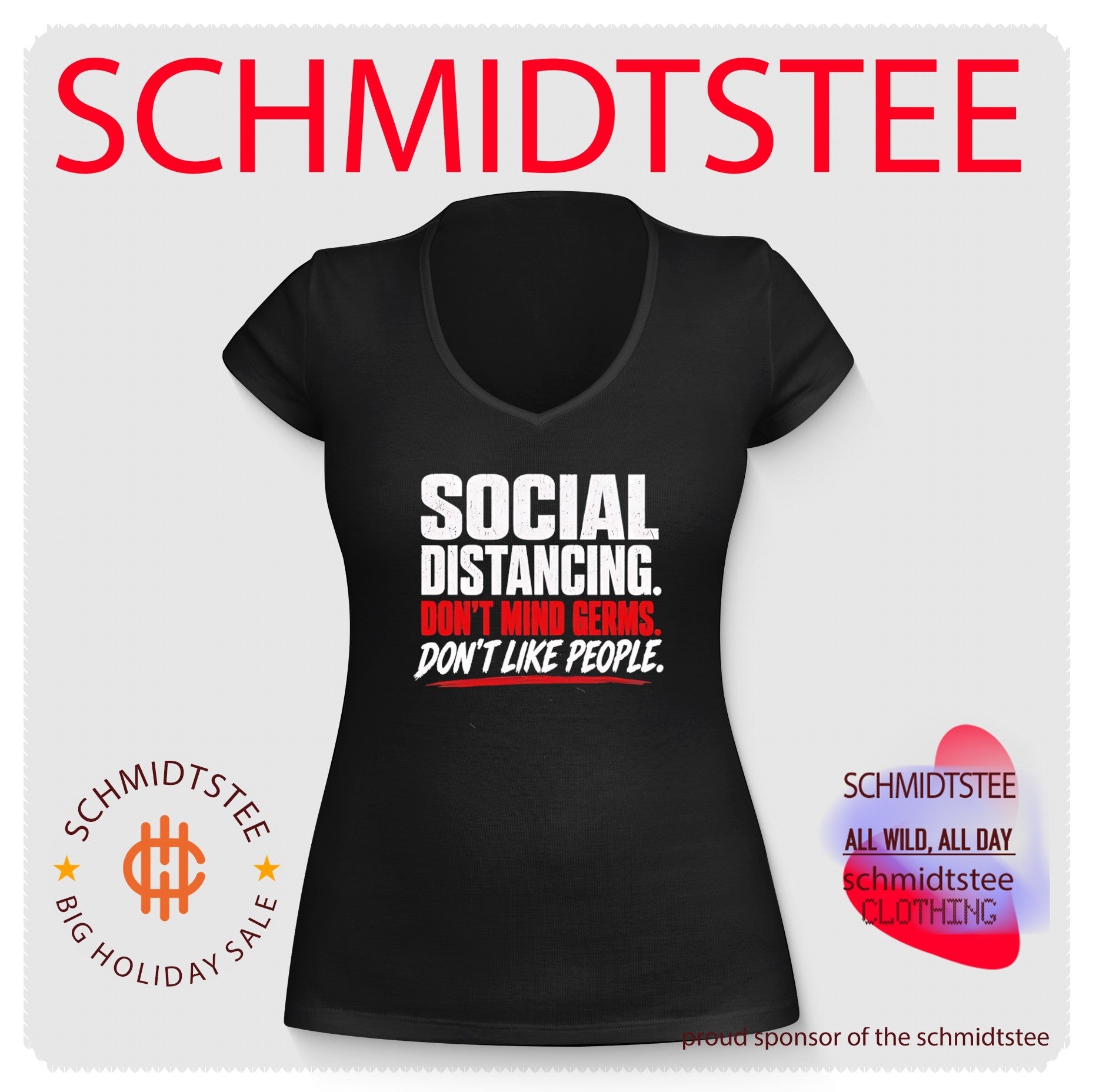 Social distancing don’t mind germs don’t like people shirt