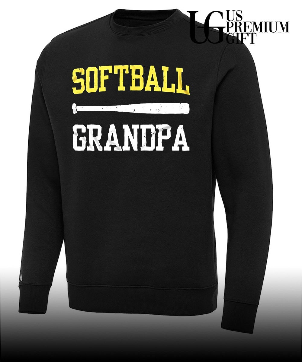 Softball Grandpa Crossed Bats Proud Grandfather Game Day shirt