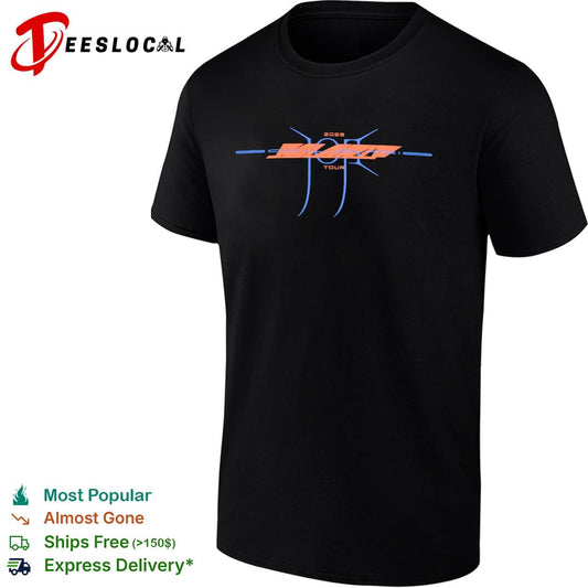 Solaris 2028 concert tour abstract slash logo neon graphic shirt