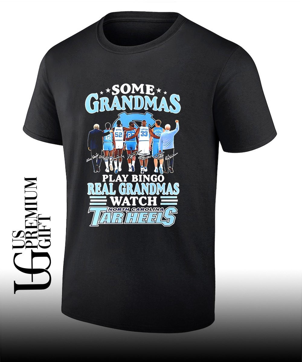 Some Grandmas play bingo real grandmas watch North Carolina Tar Heels signature shirt