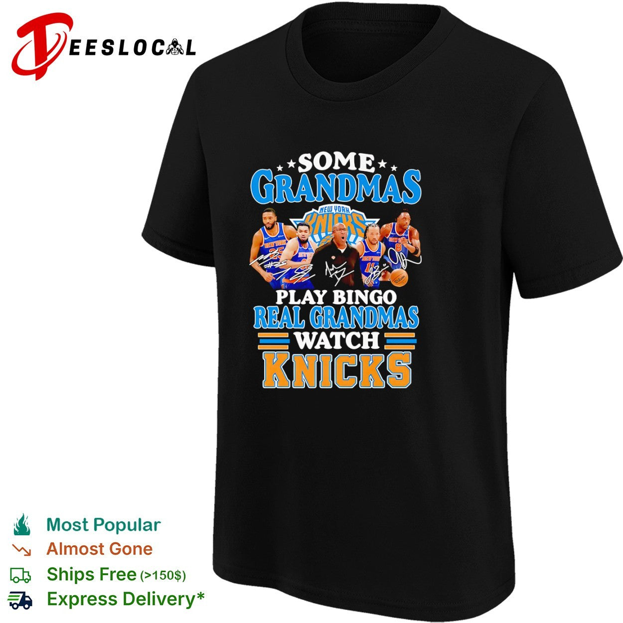 Some grandmas play bingo real grandmas watch New York Knicks shirt