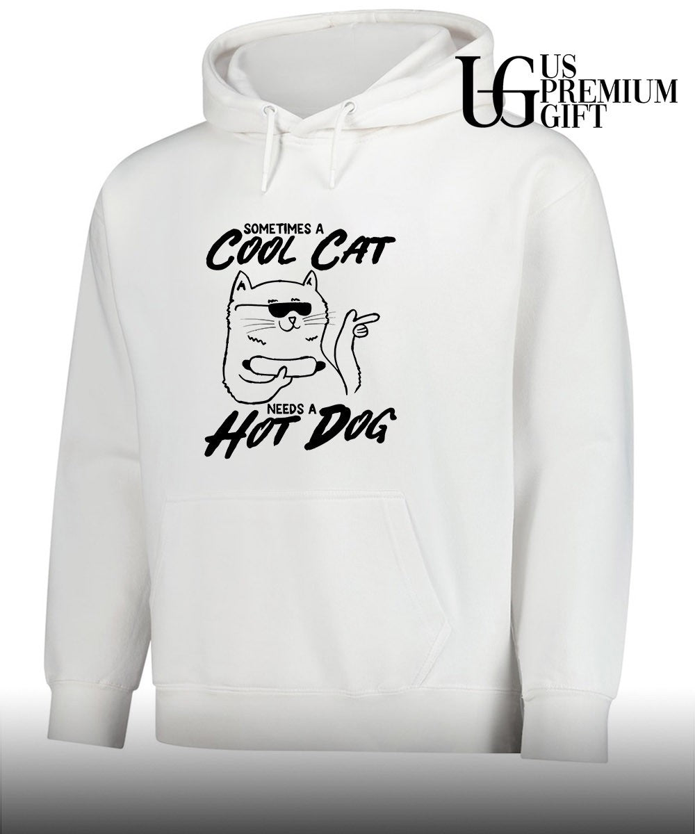 Sometimes a cool cat a needs a hot dog shirt