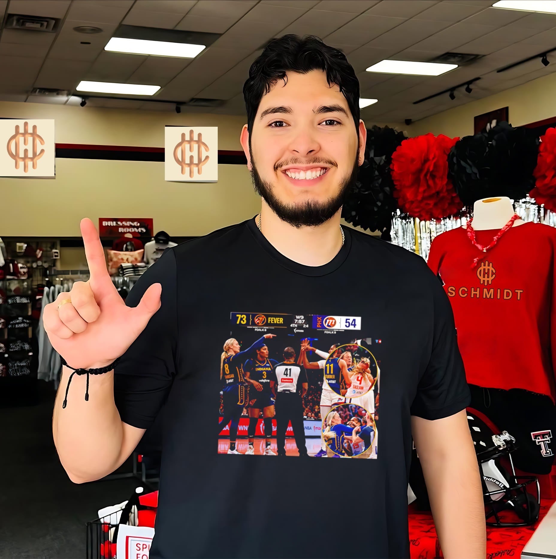 Sophie Cunningham Pointing Meme Indiana Fever vs Phoenix Mercury shirt