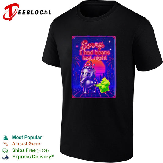 Sorry I had beans last night Synthwave Farting Creature shirt