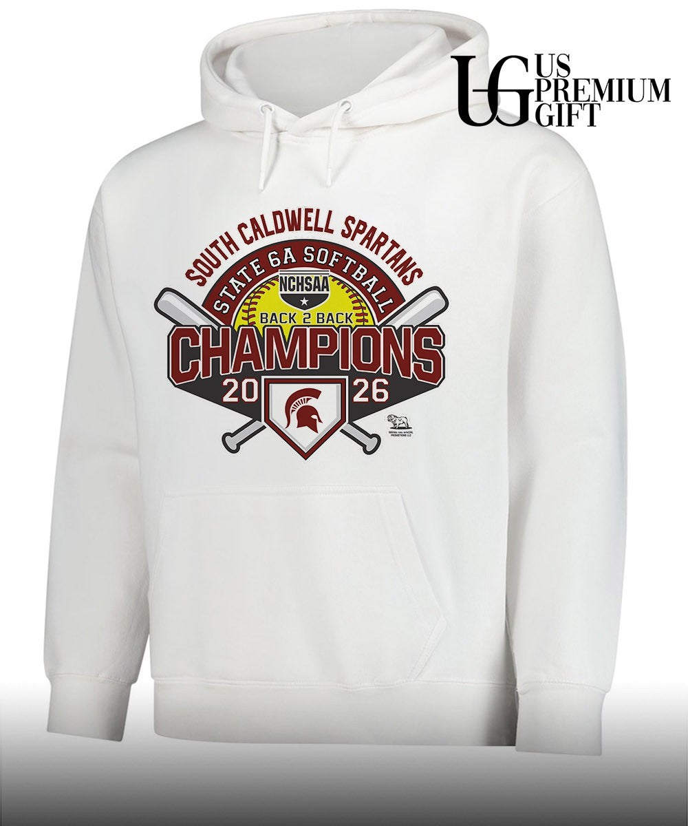 South Caldwell Spartans Back-to-back NCHSAA 6A Softball State Champions 2026 shirt