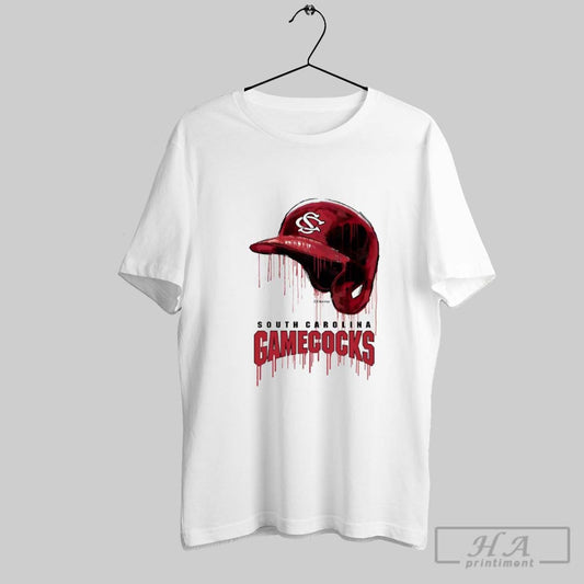 South Carolina Gamecocks Dripping Baseball Helmet - clothing by TeeHivey.com