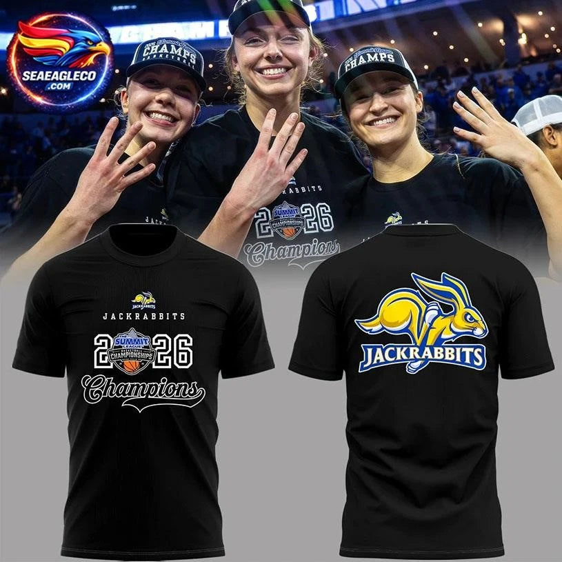 South Dakota State Jackrabbits Summit League Champions Two Sided Shirt