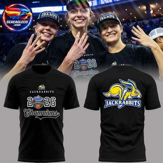 South Dakota State Jackrabbits Summit League Champions Two Sided Shirt
