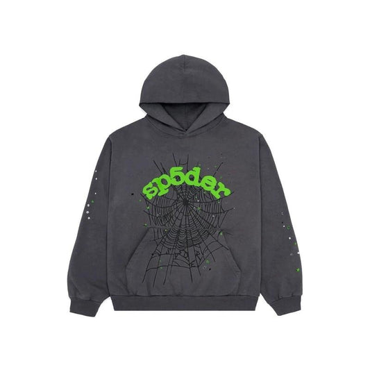 Sp5der Wait Web Hoodie Slate Grey