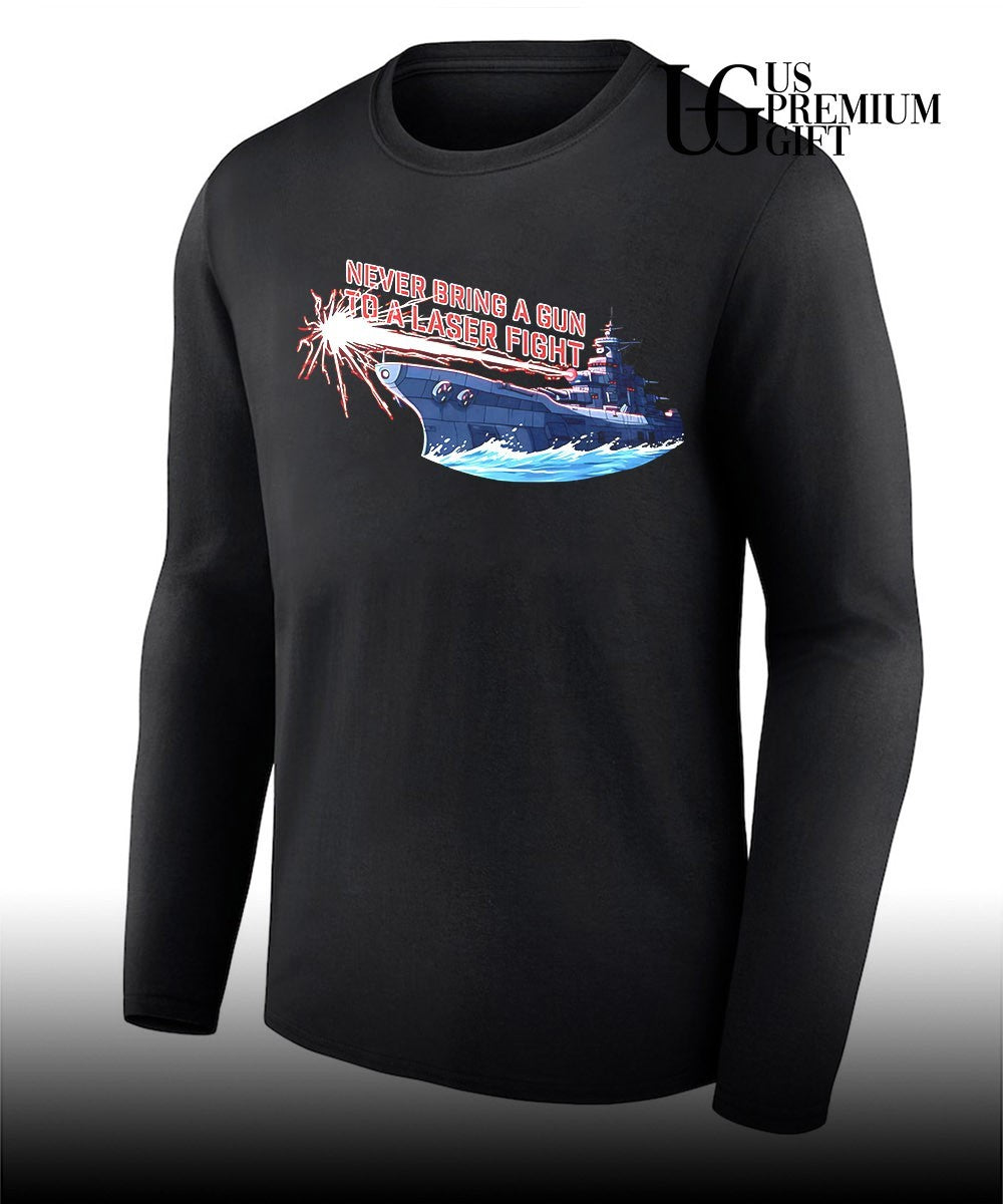 Space Battleship Yamato Never Bring a Gun to a Laser Fight shirt