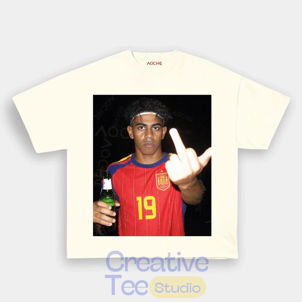 Spain Football Lamine Yamal Drunk Middle Finger T-Shirt