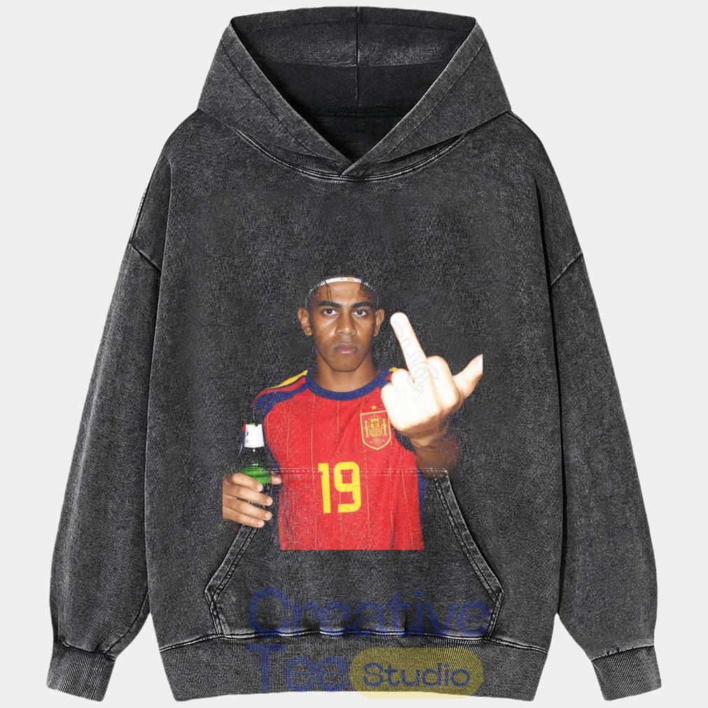 Spain Football Lamine Yamal Drunk Middle Finger T-Shirt